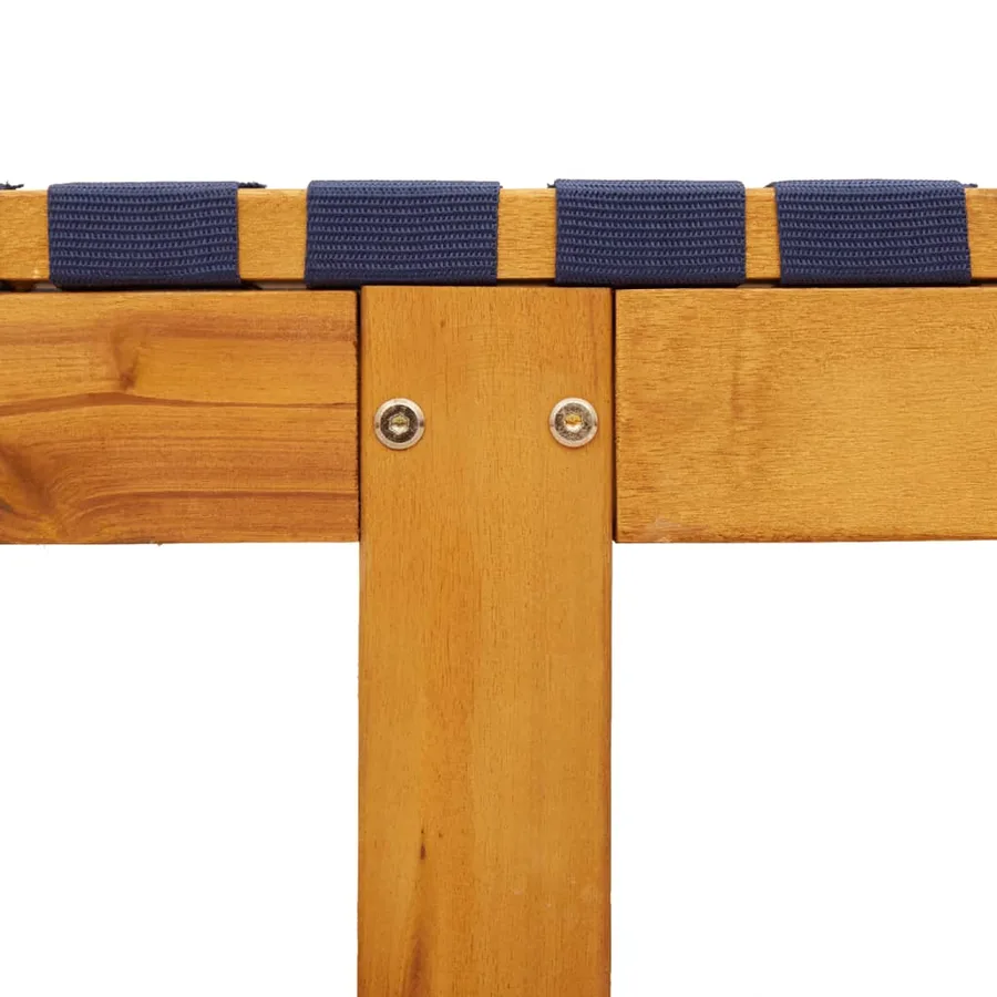 Chaises longues lot de 2 rouge bois d'acacia solide et tissu - 25