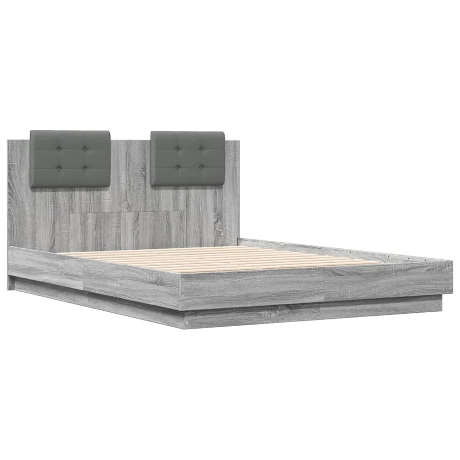 Cadre de lit sans matelas sonoma gris 120x190 cm - 3