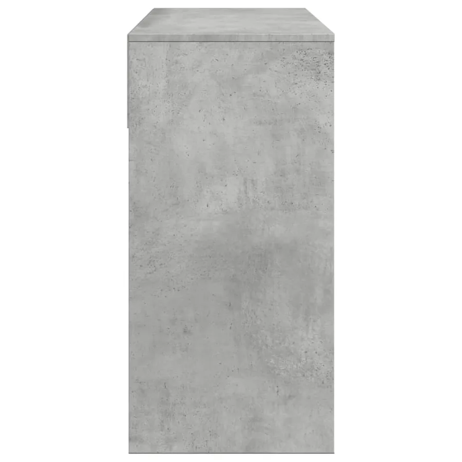 Coiffeuse avec miroir gris béton 80x39x80 cm - 6