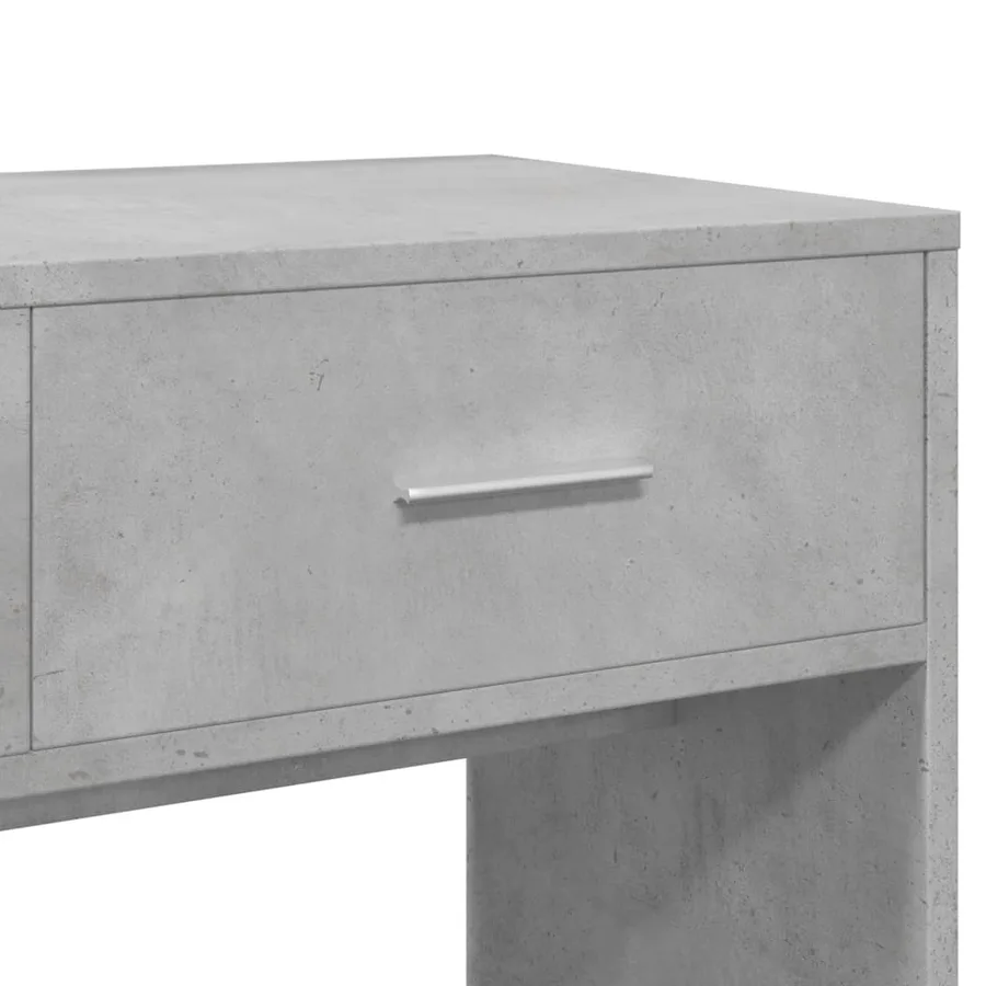 Coiffeuse avec miroir gris béton 80x39x80 cm - 8