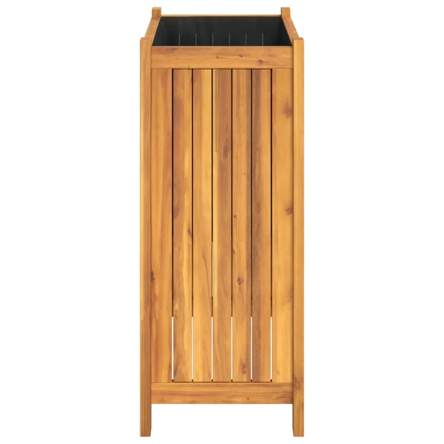 Jardinière avec doublure 54x31x75 cm bois massif d'acacia - 6