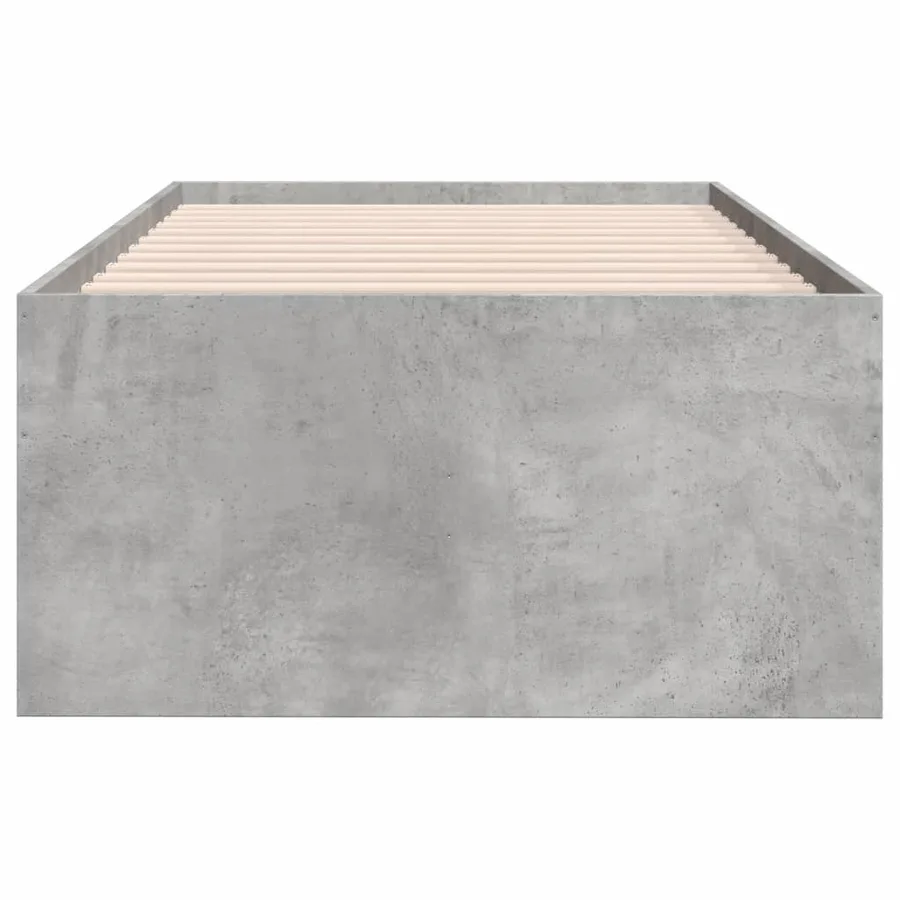 Lit de jour avec tiroirs sans matelas gris béton 75x190 cm - 5