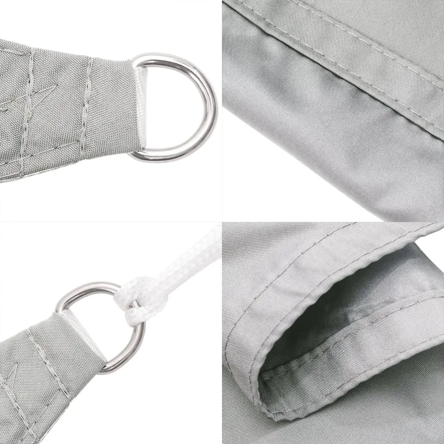 Voile d'ombrage gris clair 3x4x4 m 100% polyester oxford - 6
