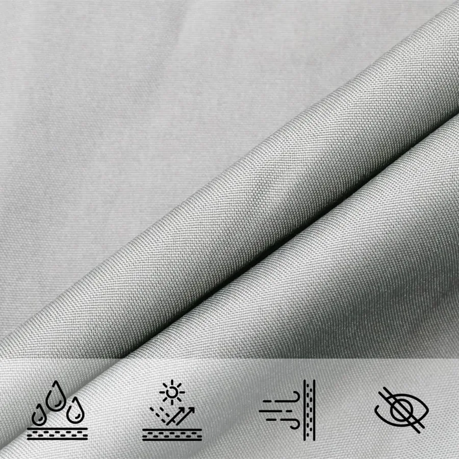 Voile d'ombrage gris clair 3x4x4 m 100% polyester oxford - 7