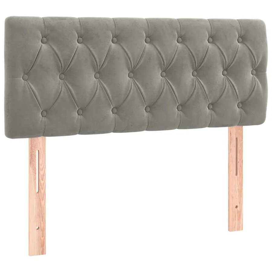 Sommier à lattes de lit avec matelas LED gris clair 120x190 cm - 9