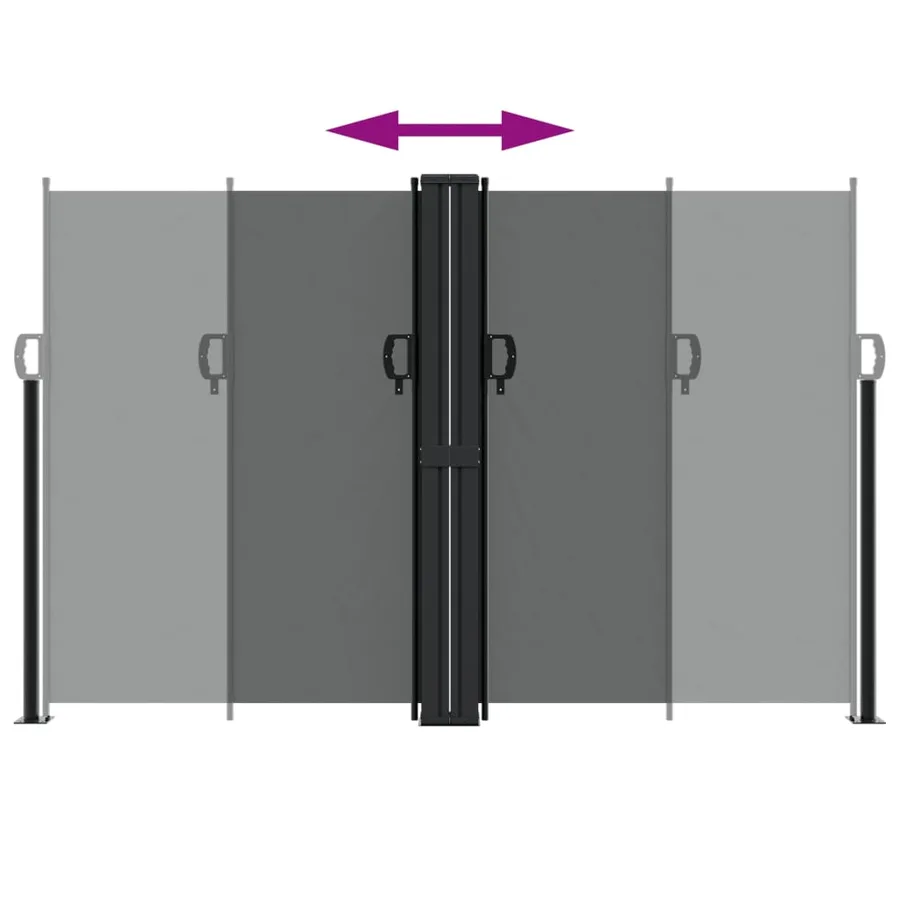Auvent latéral rétractable anthracite 160x1000 cm - 5