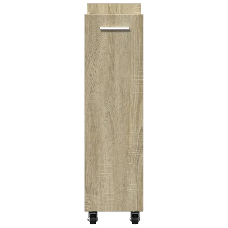 Armoire avec roues chêne sonoma 60x22x79 cm bois d'ingénierie - 6
