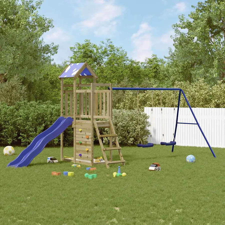 Aire de jeux d'extérieur bois de pin imprégné