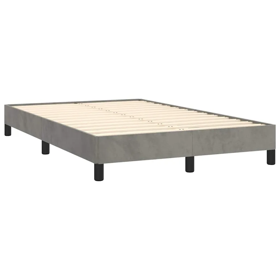 Sommier à lattes de lit avec matelas LED gris clair 120x190 cm - 6
