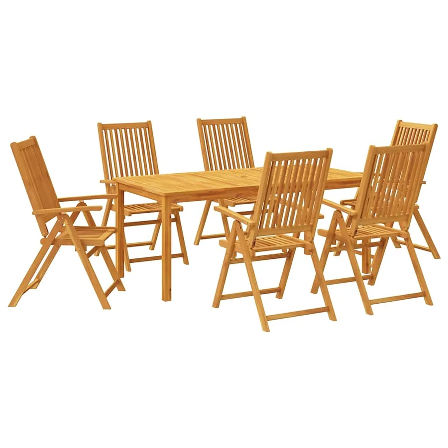 Ensemble à manger de jardin 7 pcs 180x90x75 cm Bois d'acacia solide - 2