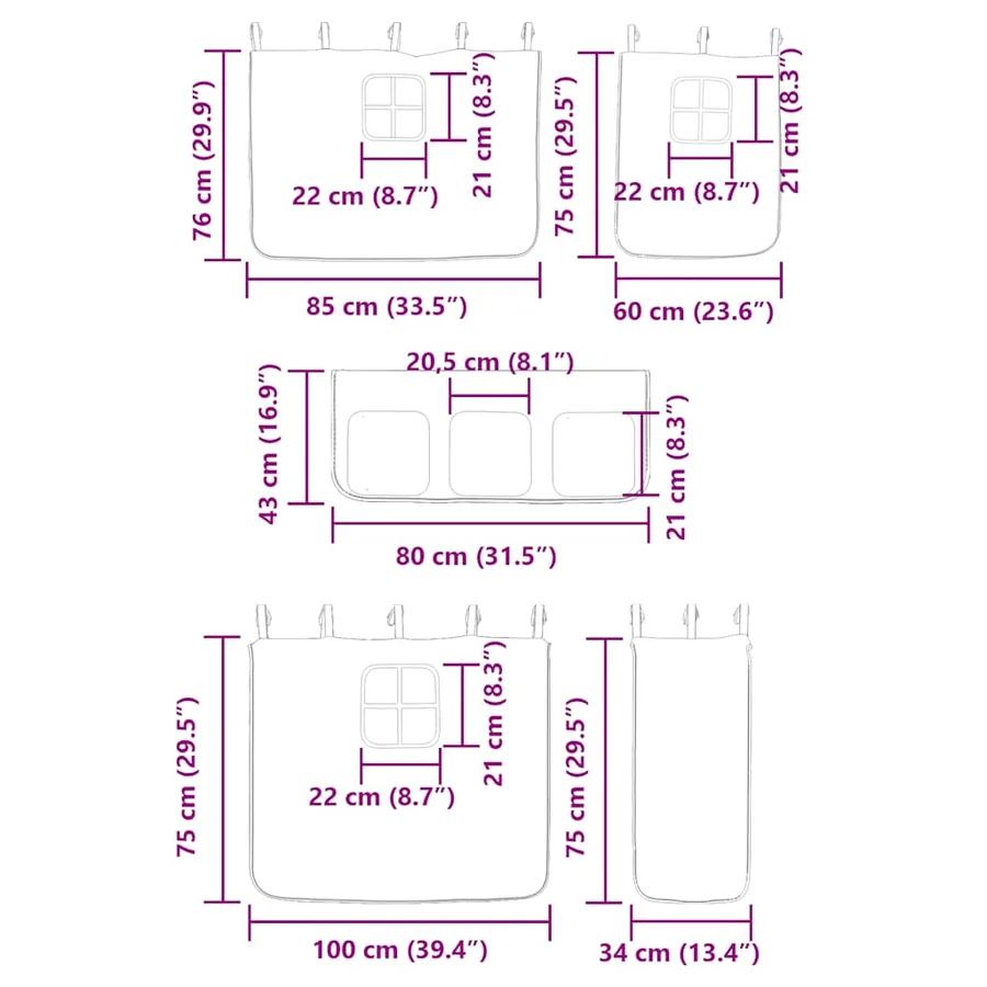 Lit superposé sans matelas 90x200 cm bois de pin massif - 15