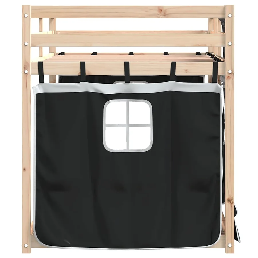 Lit superposé sans matelas 90x200 cm bois de pin massif - 6