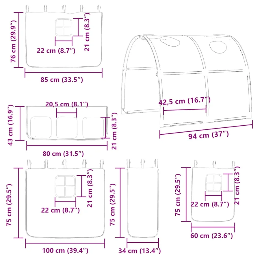 Lit superposé sans matelas 90x190 cm bois de pin massif - 15