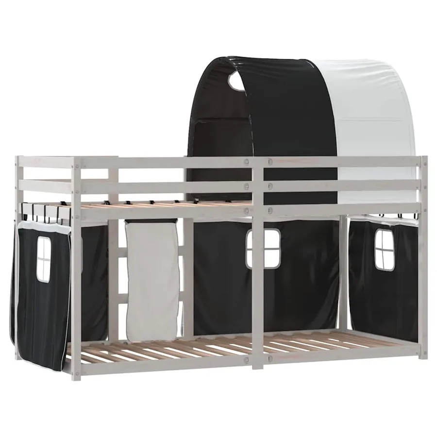 Lit superposé sans matelas 90x190 cm bois de pin massif - 7