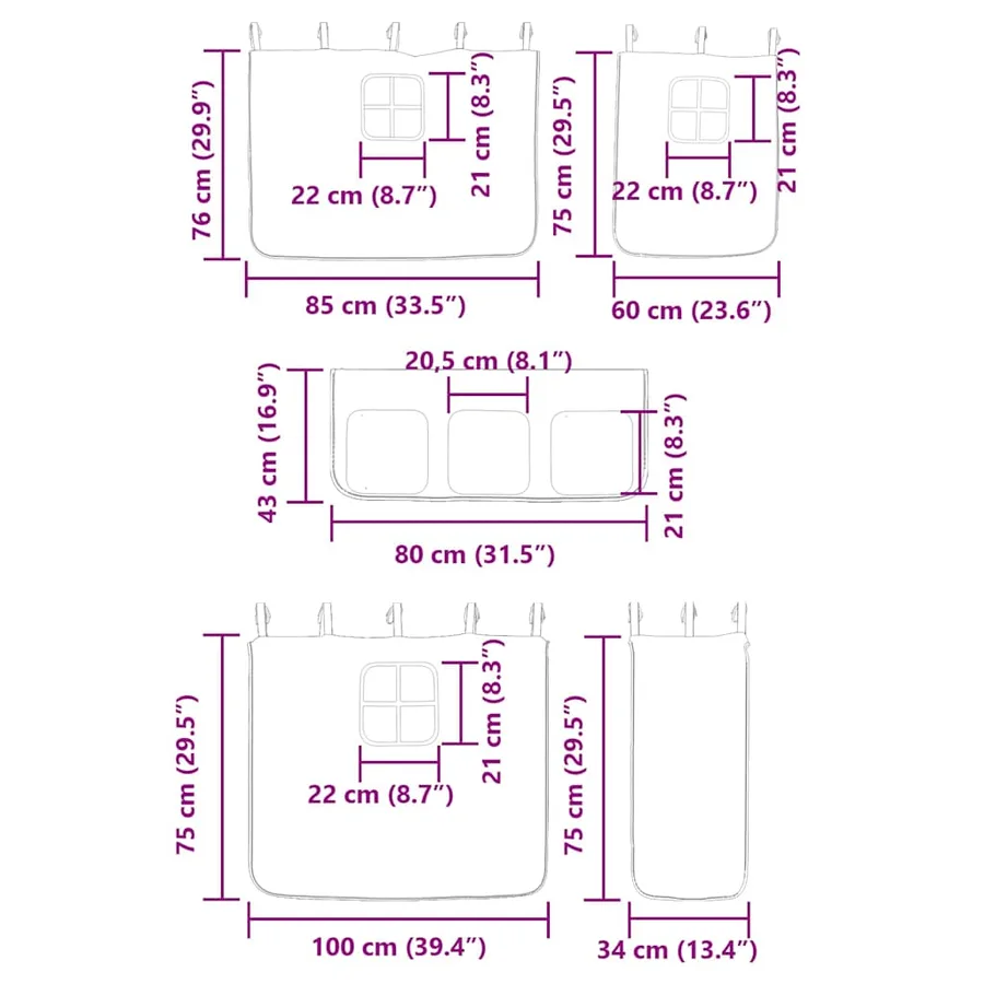 Lit superposé sans matelas 80x200 cm bois de pin massif - 16
