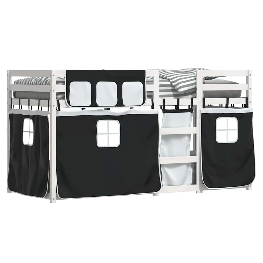 Lit superposé sans matelas 80x200 cm bois de pin massif - 4