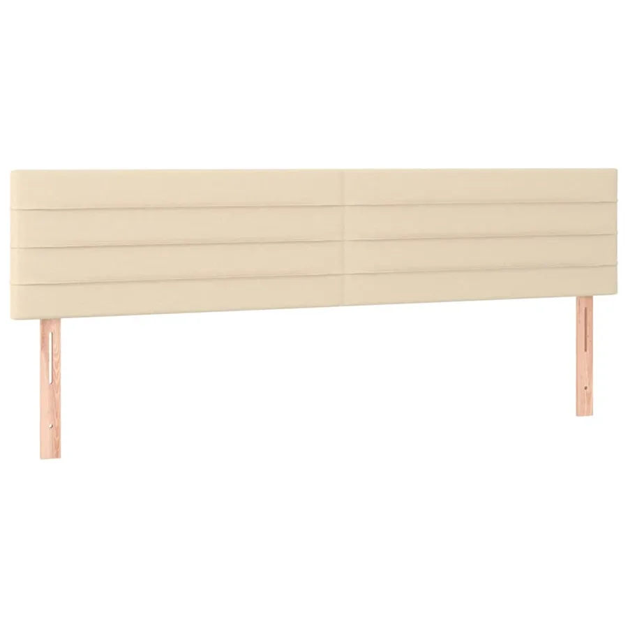 Cadre de lit sans matelas crème 120x190 cm tissu - 8