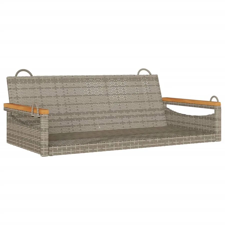 Balancelle gris 109x62x40 cm résine tressée - 2