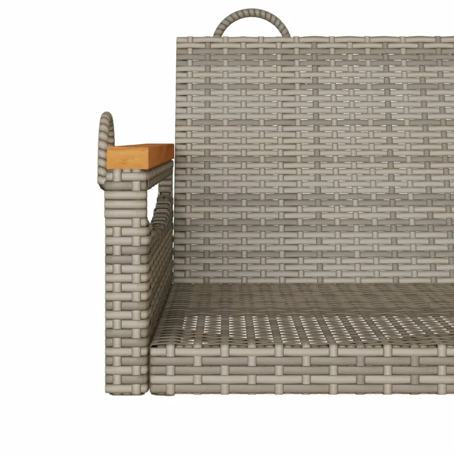 Balancelle gris 109x62x40 cm résine tressée - 8