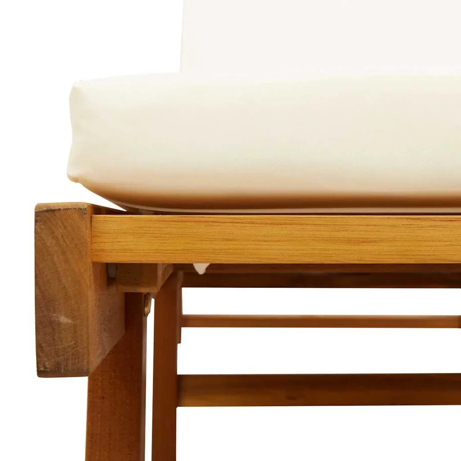 Chaises longues lot de 2 avec coussins 200x68x83 cm bois acacia - 5