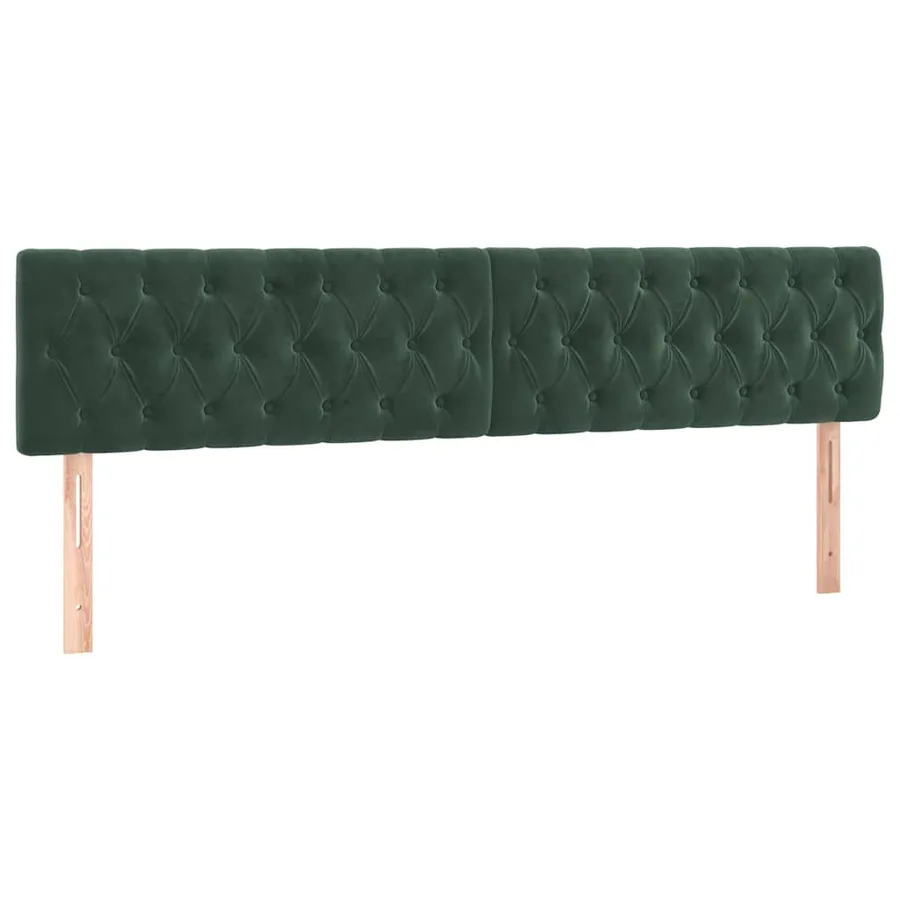 Cadre de lit sans matelas vert foncé 120x190 cm velours - 8