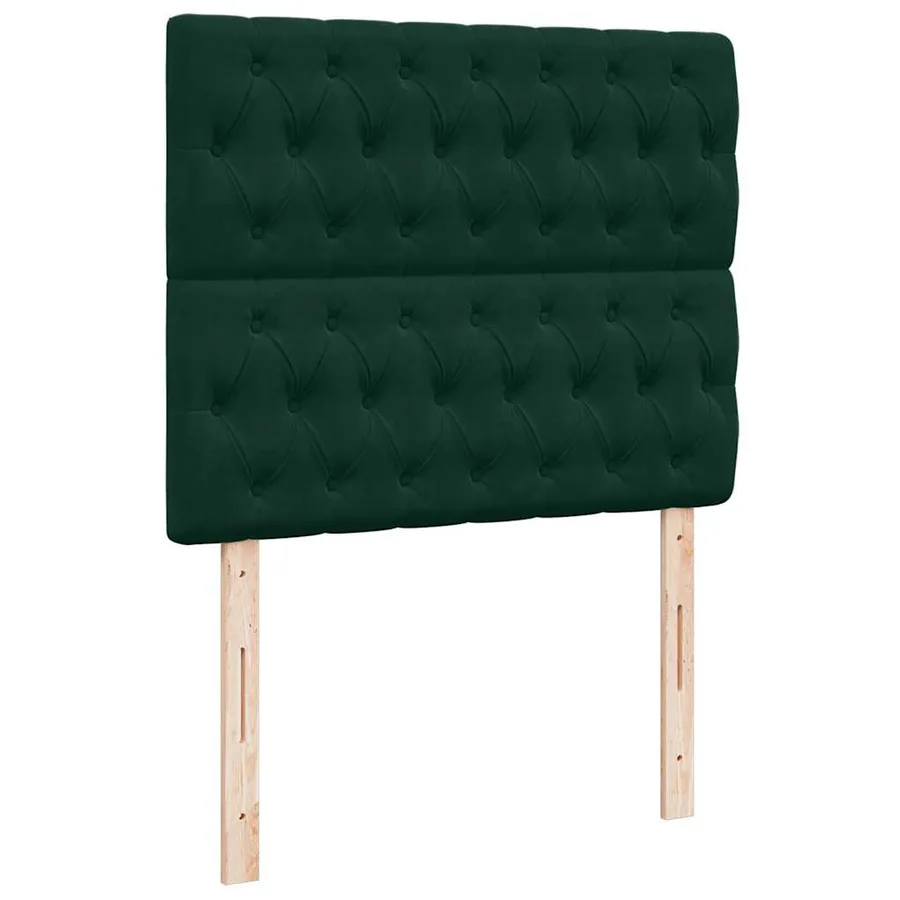 Sommier à lattes de lit avec matelas LED vert foncé 120x190 cm - 9