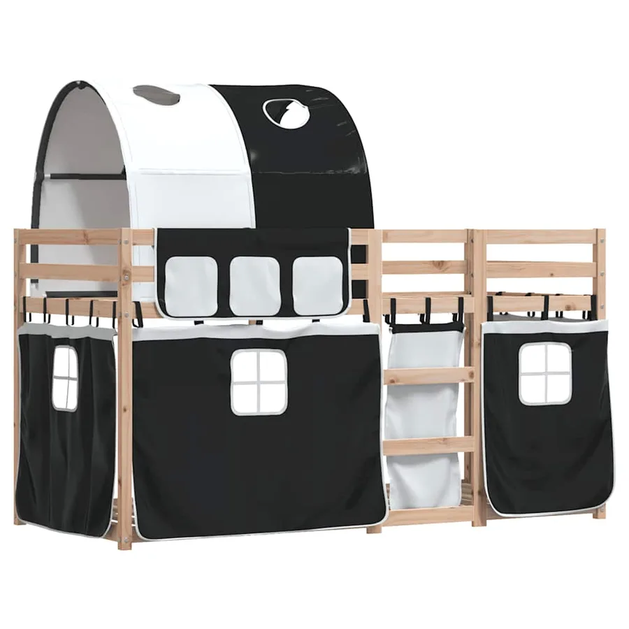 Lit superposé sans matelas 80x200 cm bois de pin massif - 3
