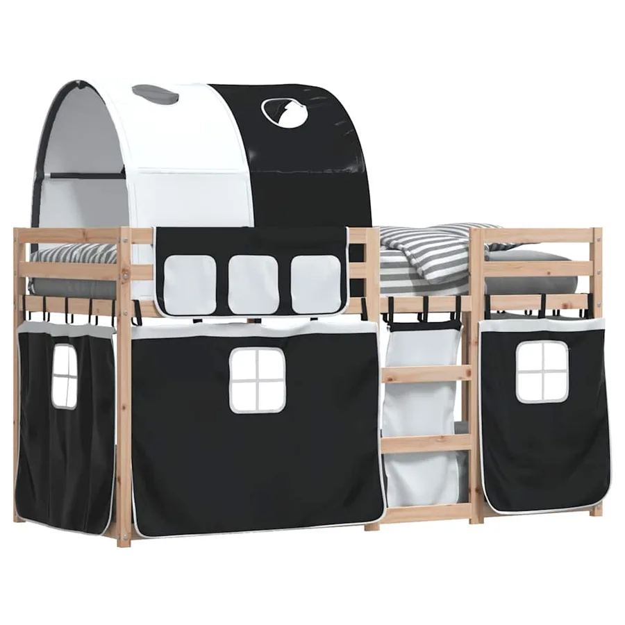 Lit superposé sans matelas 80x200 cm bois de pin massif - 4