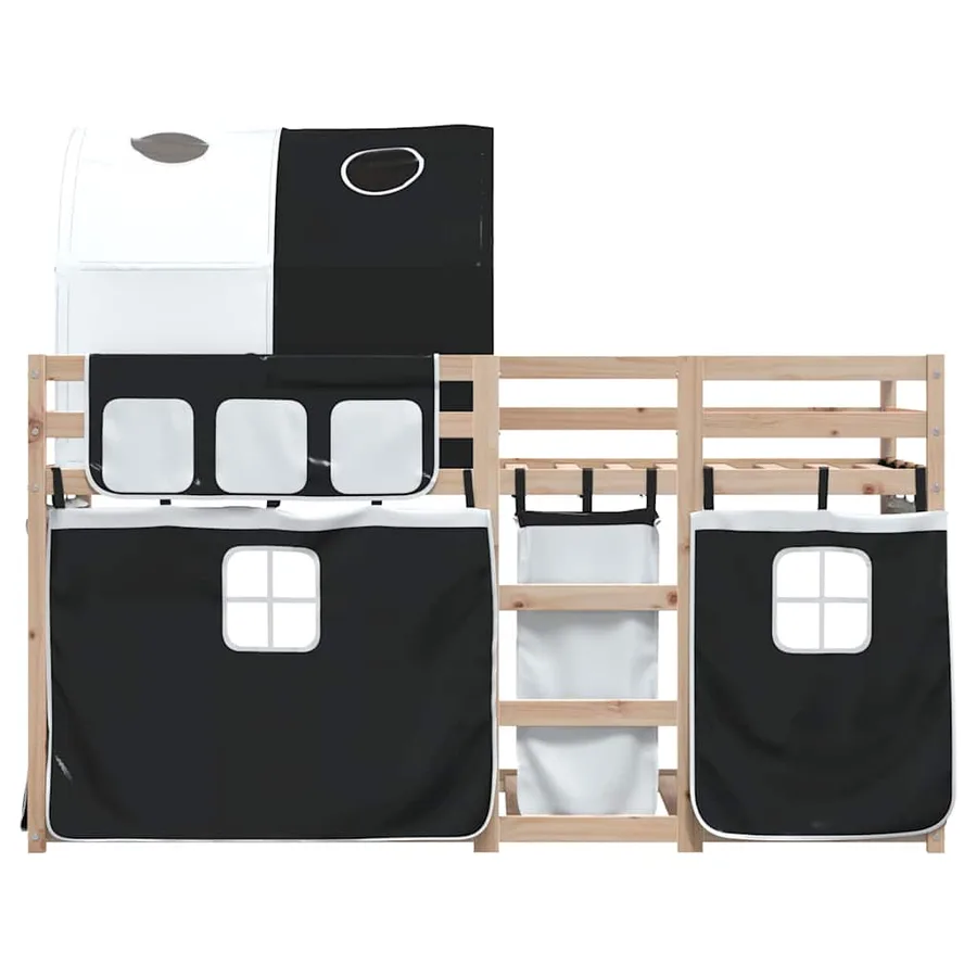 Lit superposé sans matelas 80x200 cm bois de pin massif - 5
