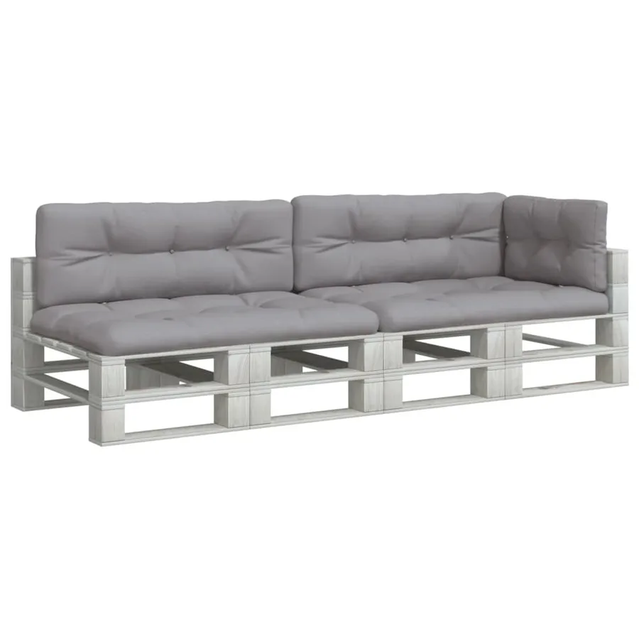 Coussins de palette lot de 5 gris tissu - 3
