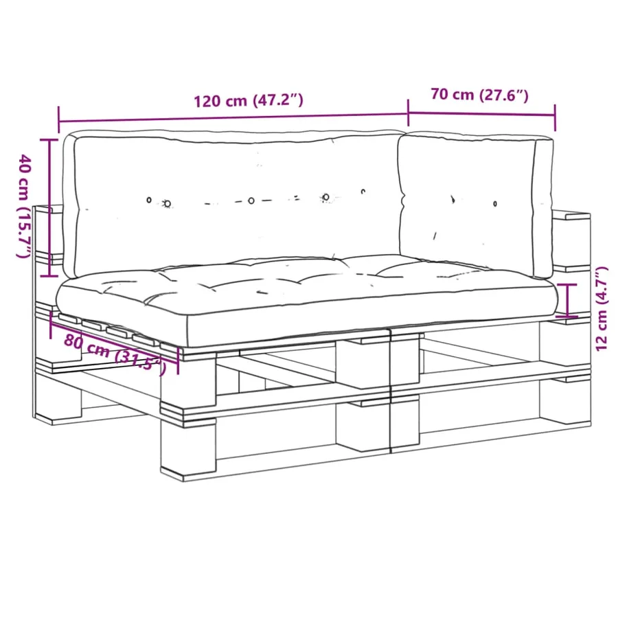 Coussins de palette lot de 3 anthracite tissu - 10