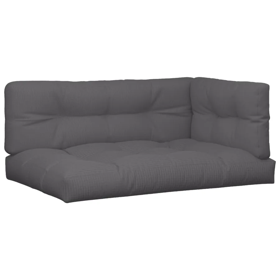 Coussins de palette lot de 3 anthracite tissu - 2