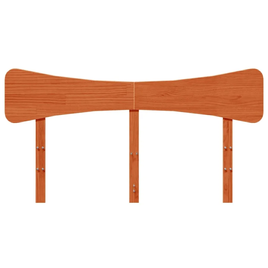 Tête de lit cire marron 140 cm bois massif de pin - 4