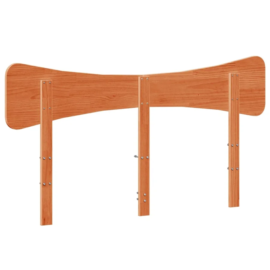 Tête de lit cire marron 140 cm bois massif de pin - 6