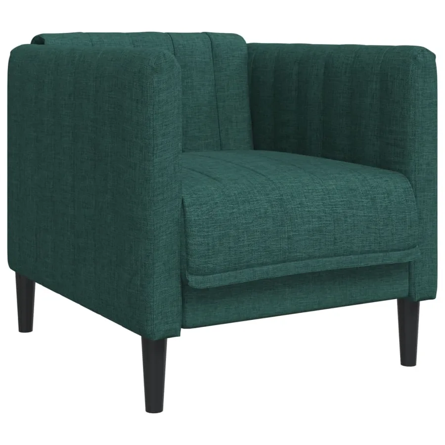 Fauteuil vert foncé tissu - 2