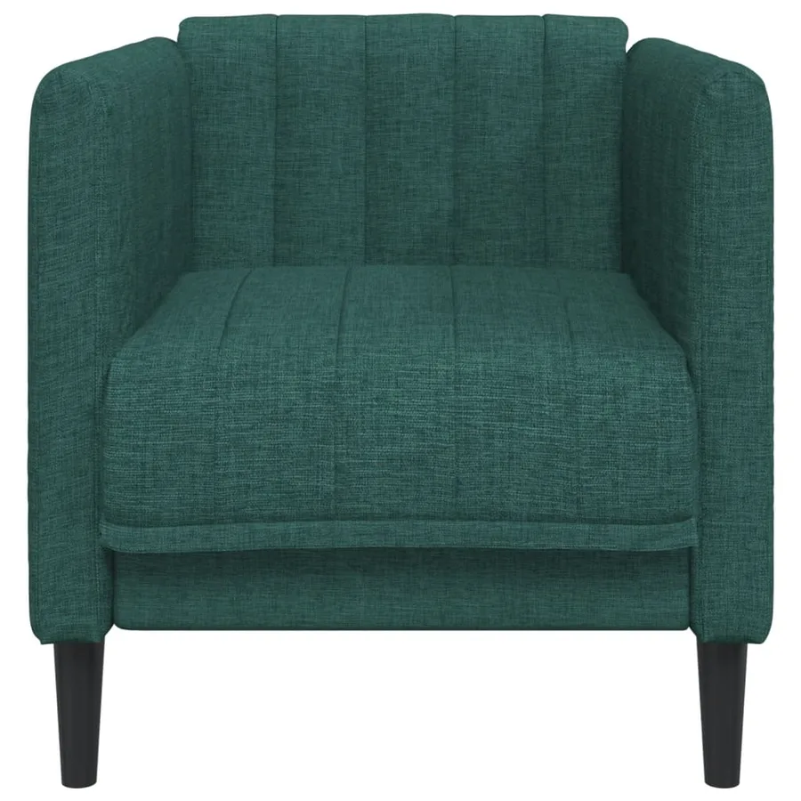 Fauteuil vert foncé tissu - 4