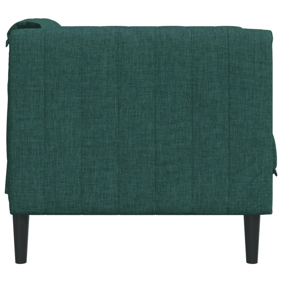 Fauteuil vert foncé tissu - 5