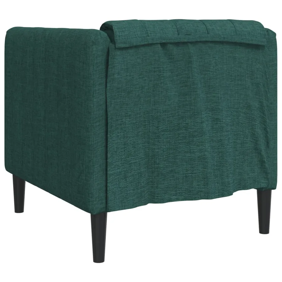 Fauteuil vert foncé tissu - 6