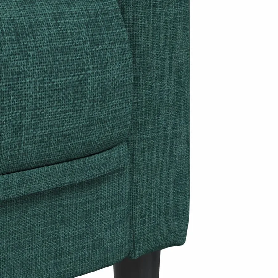 Fauteuil vert foncé tissu - 7