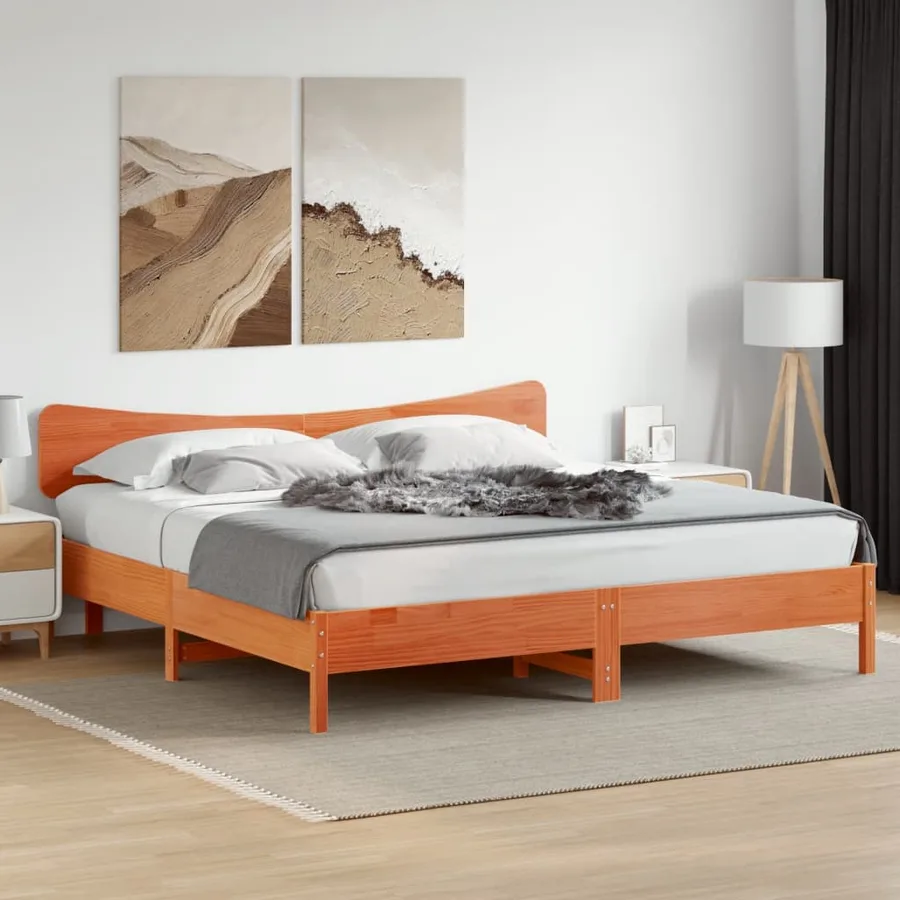 Tête de lit cire marron 180 cm bois massif de pin - 3