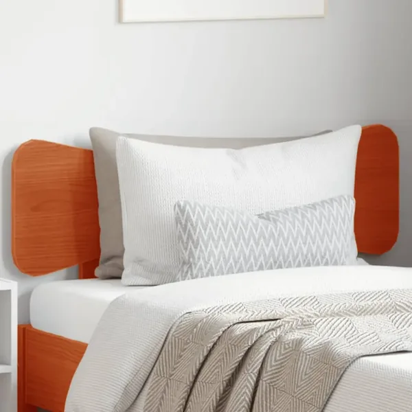 Tête de lit cire marron 90 cm bois massif de pin