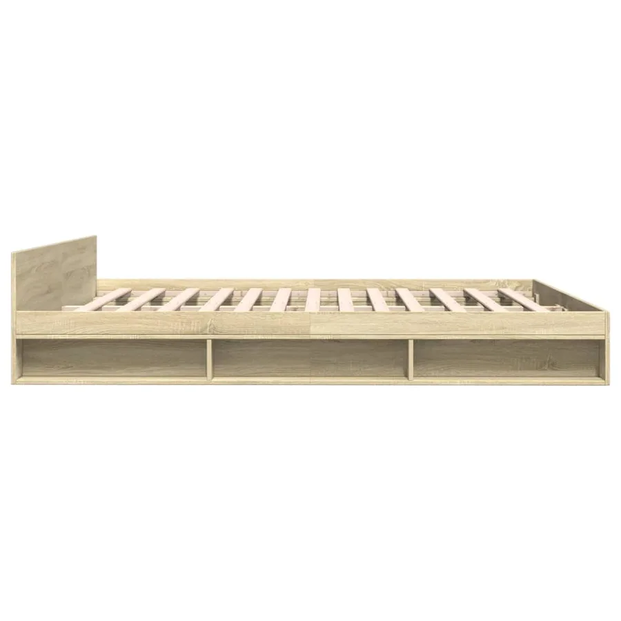 Cadre de lit avec tiroirs sans matelas chêne sonoma 180x200 cm - 5