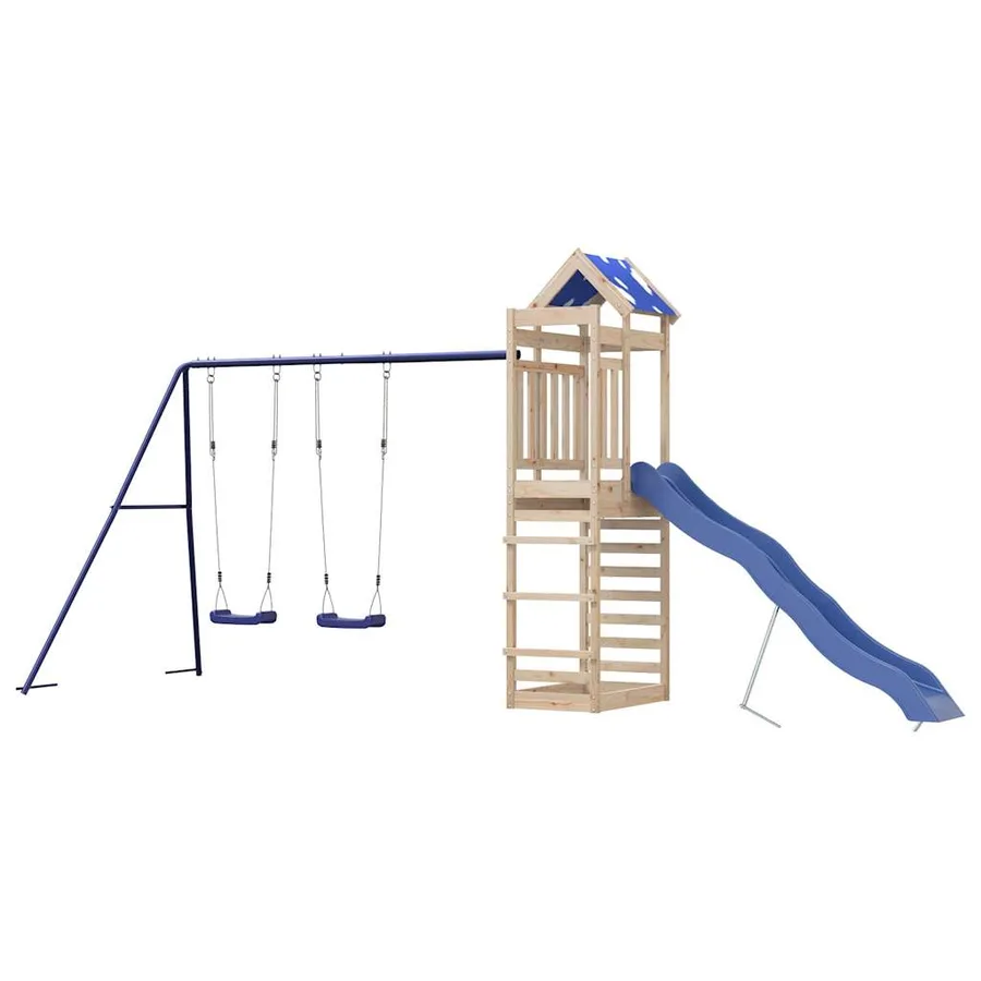 Aire de jeux d'extérieur bois de pin massif - 4