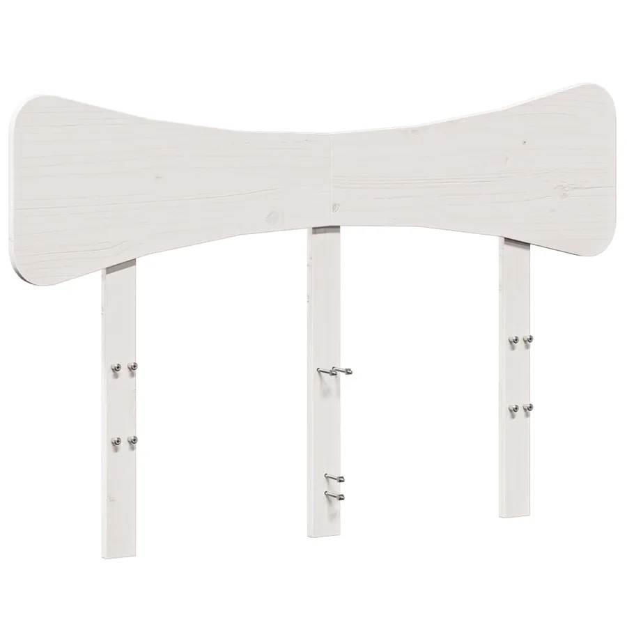 Tête de lit blanc 135 cm bois massif de pin - 2
