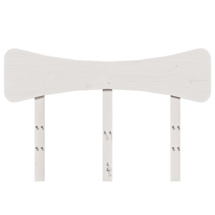 Tête de lit blanc 135 cm bois massif de pin - 4