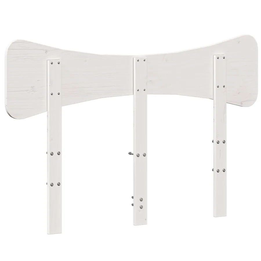 Tête de lit blanc 135 cm bois massif de pin - 6