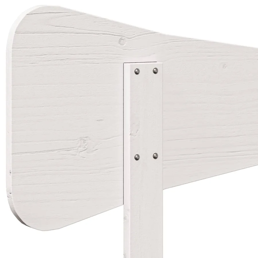 Tête de lit blanc 135 cm bois massif de pin - 7