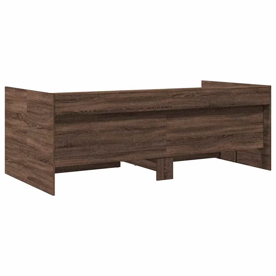 Lit de jour avec tiroirs sans matelas chêne marron 75x190 cm - 6