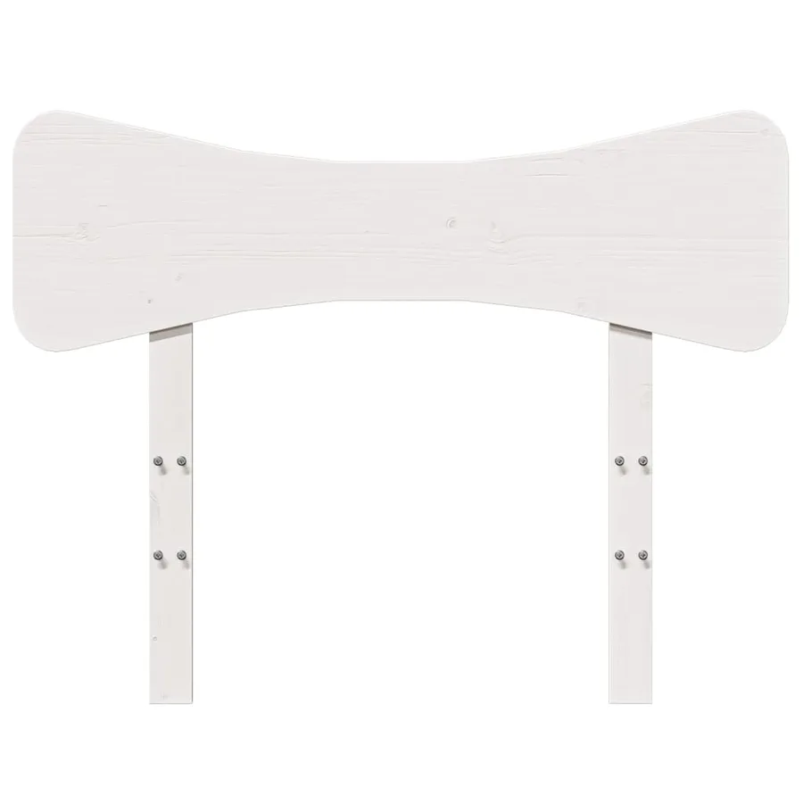 Tête de lit blanc 90 cm bois massif de pin - 4