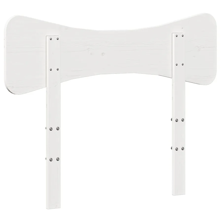 Tête de lit blanc 90 cm bois massif de pin - 6